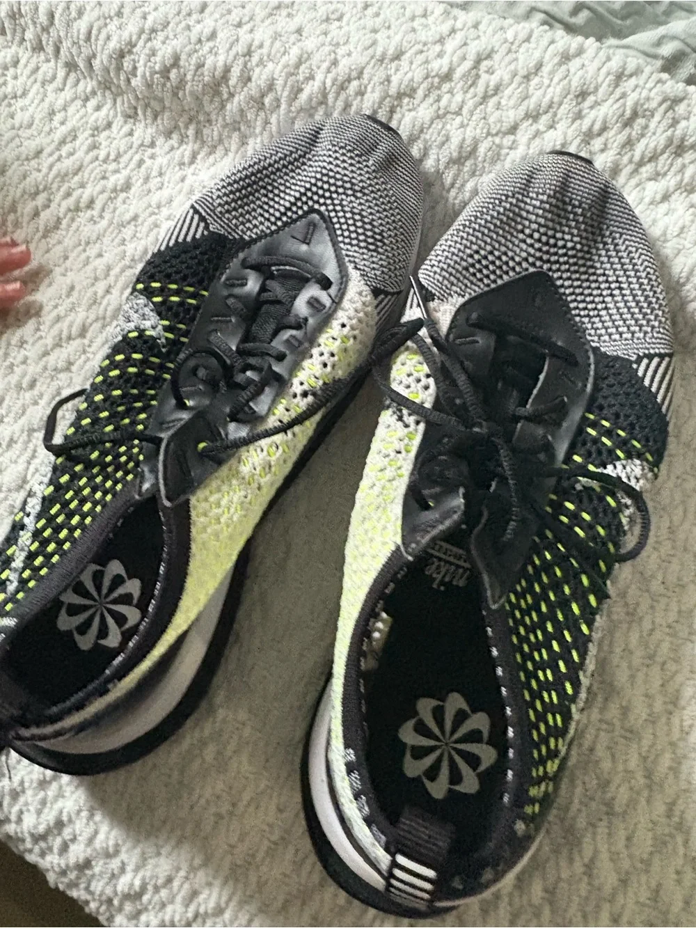 Nike Flyknit Women's Sneakers in Black and Neon Yellow
